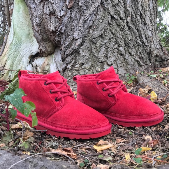 UGG Red Neumel Ankle Boots Size 6 - Picture 5 of 9